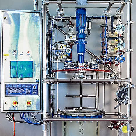 Fully automated 100 liter peptide synthesizer with load cells, feeding batteries and all options Fully automated 100 liter peptide synthesizer with load cells, feeding batteries and all options