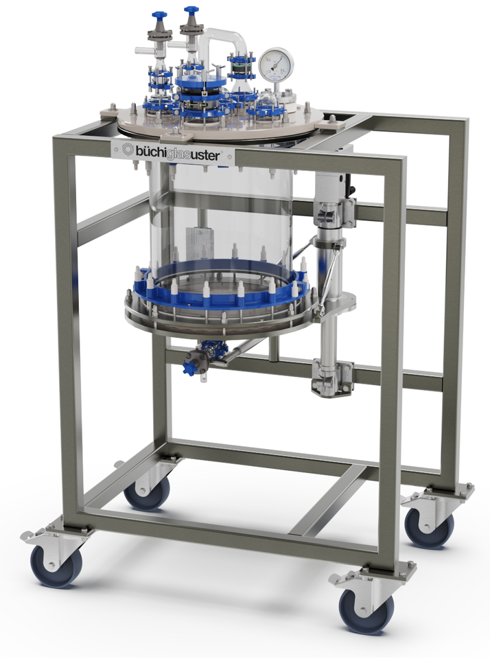 Mobile 50 liter glass nutsche filter Mobile 50 liter glass nutsche filter