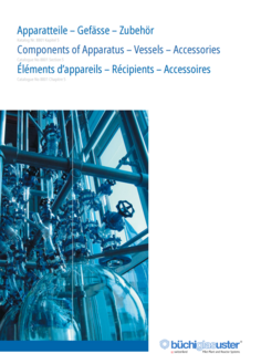 Components Chapter 5: glass flasks, columns, vessels