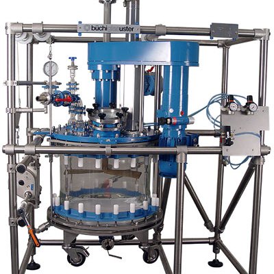 Nutsche filter 140 liter with pneumatic height adjustable agitator (ATEX)