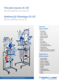 midipilot Glass Reactor system 20 - 30 liters