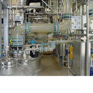 DN300 vapor duct with protective glass coating