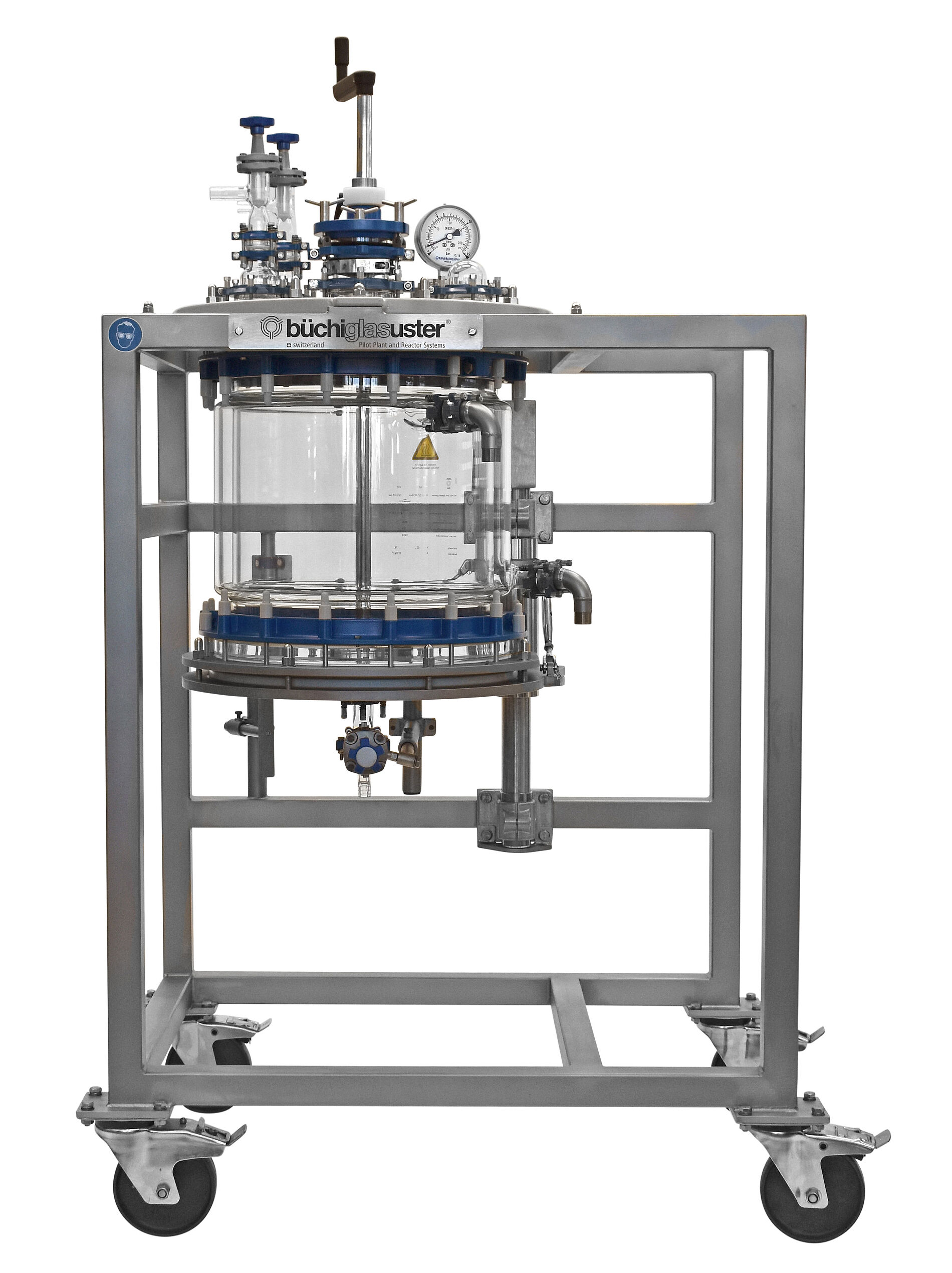 Mobile 50 liter glass nutsche filter