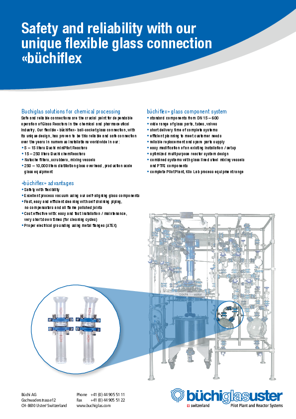 buchiflex - flexible glass connection