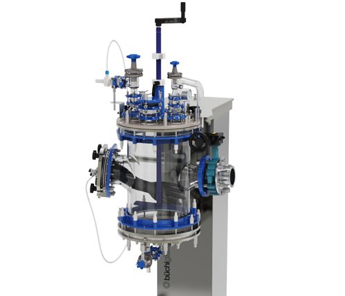 High containment nutsche filter for pilot plant and kilo lab