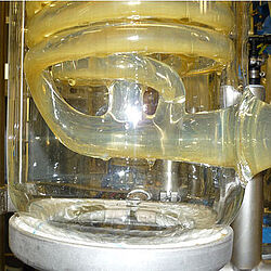Glass spiral condenser in action Glass spiral condenser in action