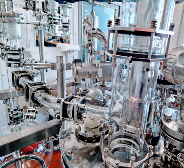 Glass piping of HPAPI process equipment