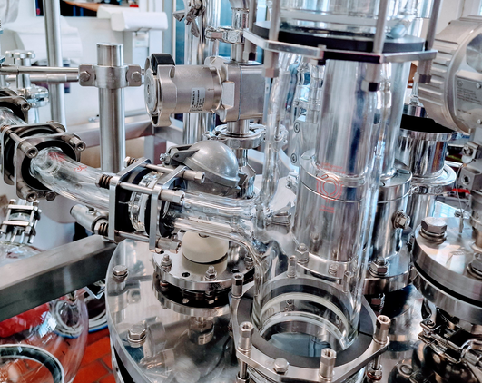 Glass piping of HPAPI process equipment