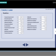 PLC controller parameter settings screen