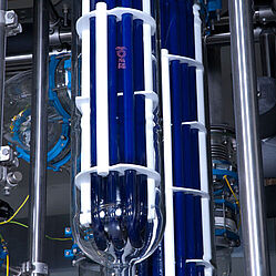 Vertically mounted, glass lined steel condenser Vertically mounted, glass lined steel condenser