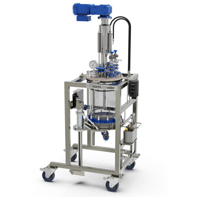 Agitated height adjustable stirrer (hydraulic),  stainless steel 1.4404, Hastelloy® C22