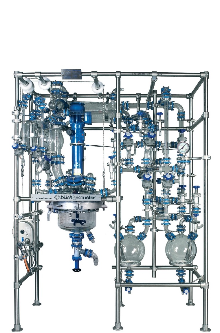 GR15-K chemReactors with compact K-version with glass overhead 