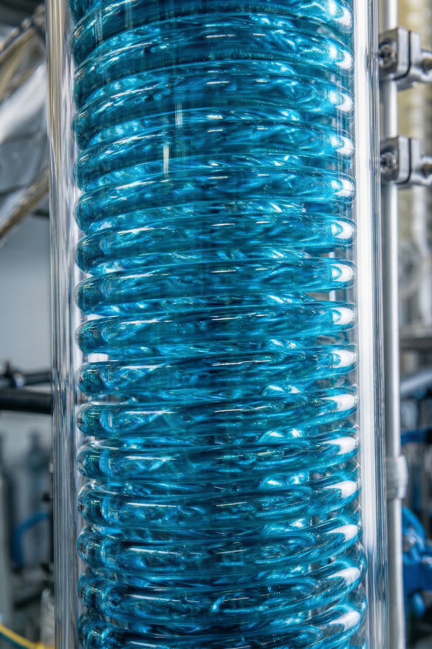 Spiral glass heat exchangers with surface areas from 0.1m2 up to 1.6m2