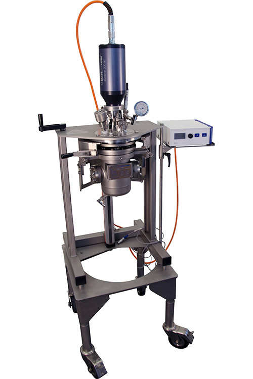 pressure reactor - versoclave® - interchangeable steel and Hastelloy reaction vessel Fast Action Closure, Reactor Lift 