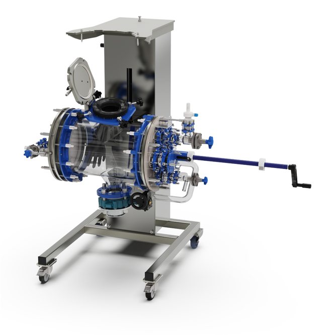 High containment filter (discharge position)